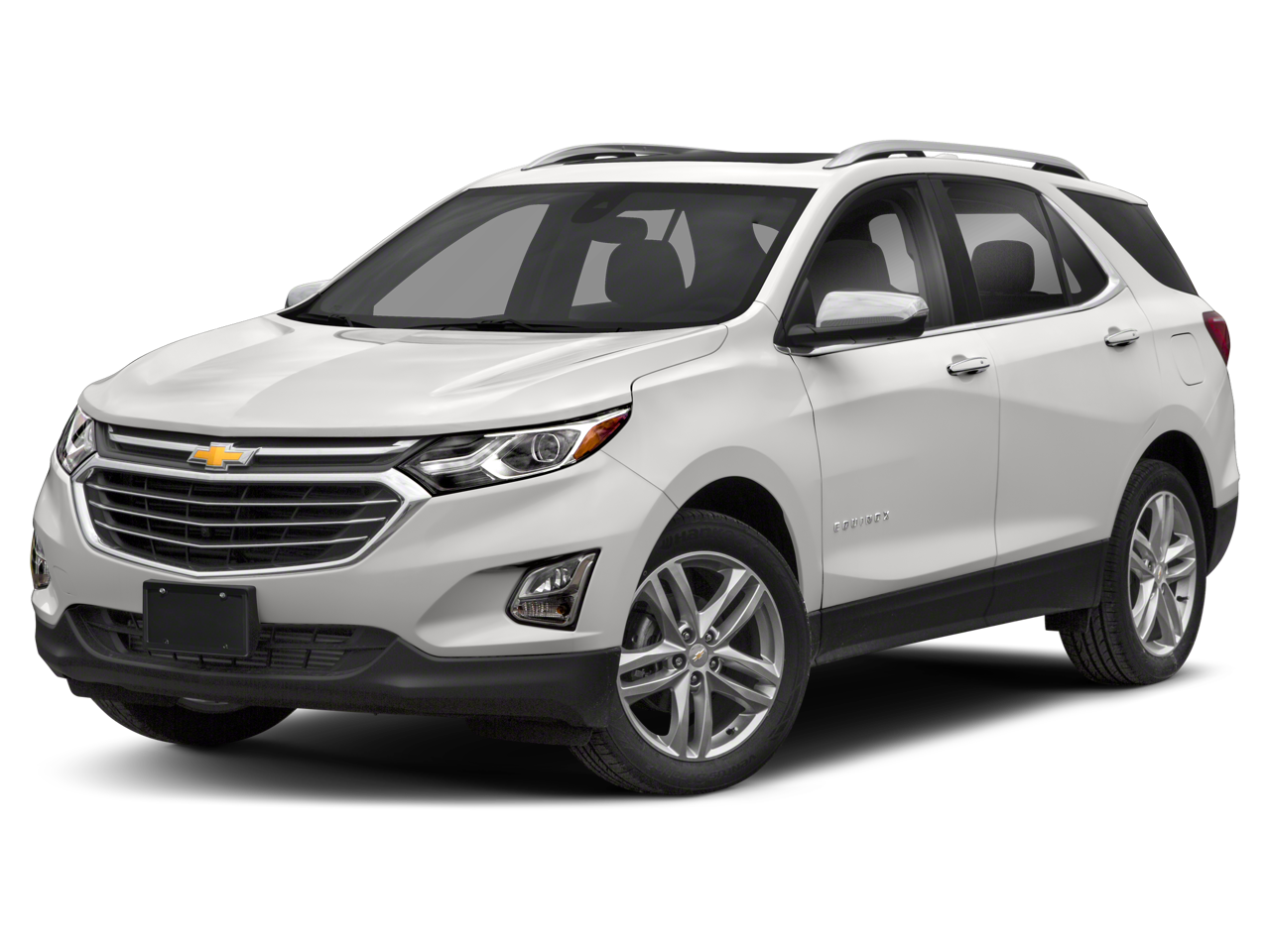 2020 Chevrolet Equinox Premier in Mosaic Black Metallic — front three-quarter view