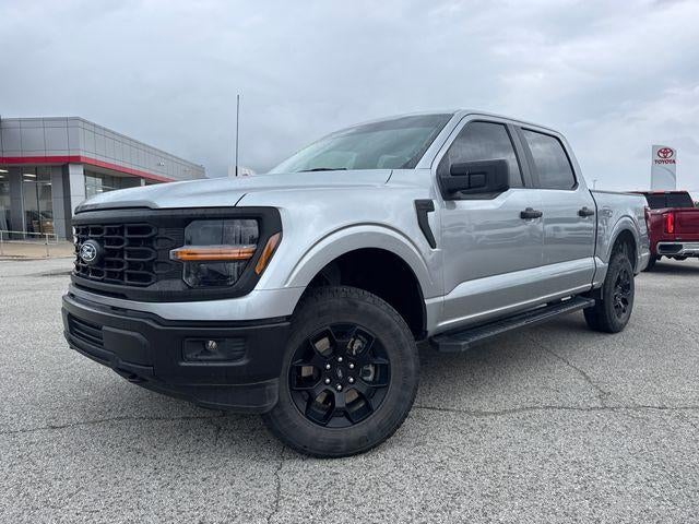 2024 Ford F-150 STX 4WD SuperCrew 5.5' Box in Iconic Silver Metallic — front three-quarter view