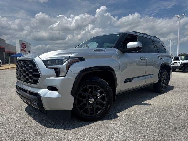 2024 Toyota Sequoia Platinum 4WD (Natl) in Celestial Silver Metallic — front three-quarter view