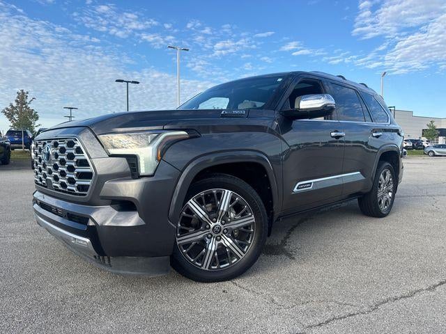 2023 Toyota Sequoia Capstone 4WD (Natl) in Magnetic Gray Metallic — front three-quarter view