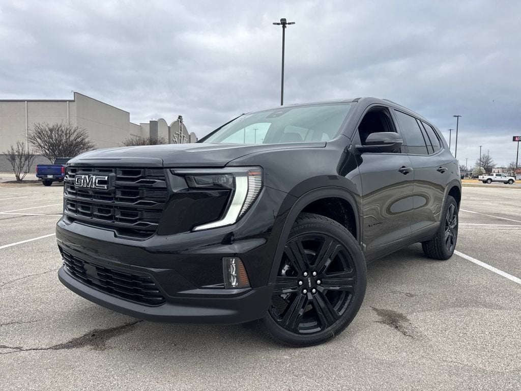 2026 GMC Acadia Elevation in Ebony Twilight Metallic — front three-quarter view