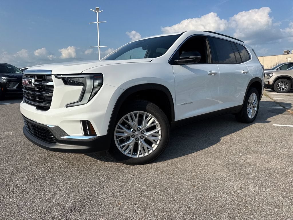 2026 GMC Acadia Elevation in Summit White — front three-quarter view
