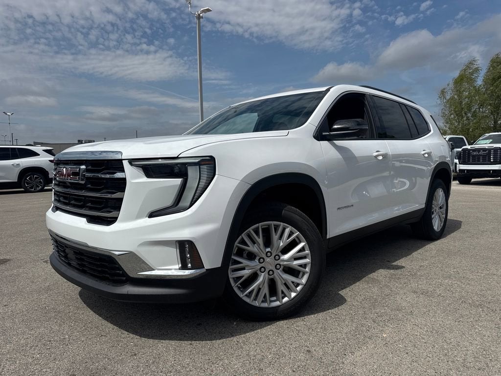 2026 GMC Acadia Elevation in Summit White — front three-quarter view
