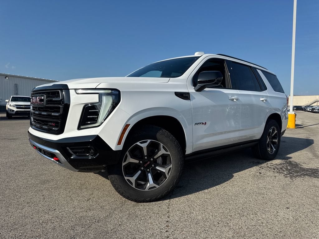 2026 GMC Yukon AT4 Ultimate in Summit White — front three-quarter view