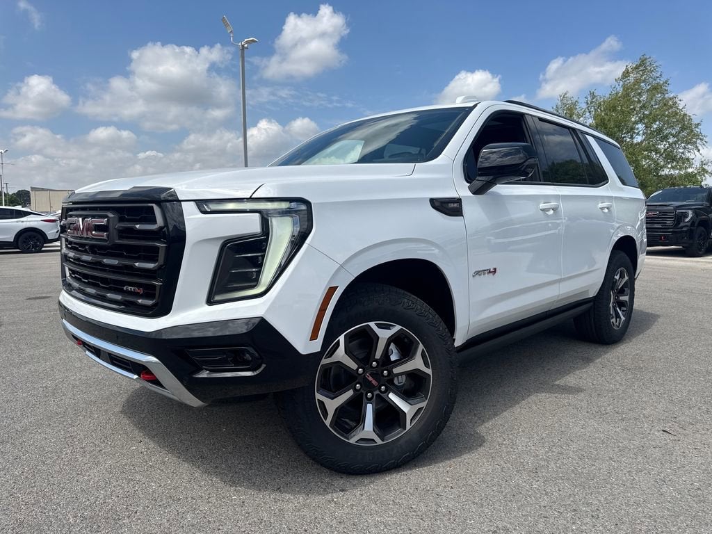 2026 GMC Yukon AT4 Ultimate in Summit White — front three-quarter view