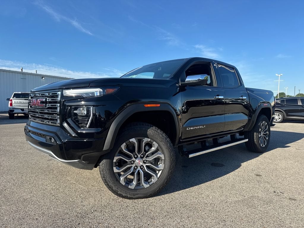 2026 GMC Canyon Denali in Onyx Black — front three-quarter view