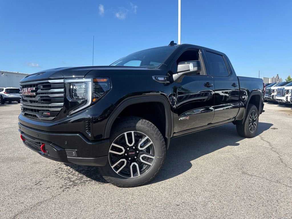 2026 GMC Sierra 1500 AT4 in Onyx Black — front three-quarter view