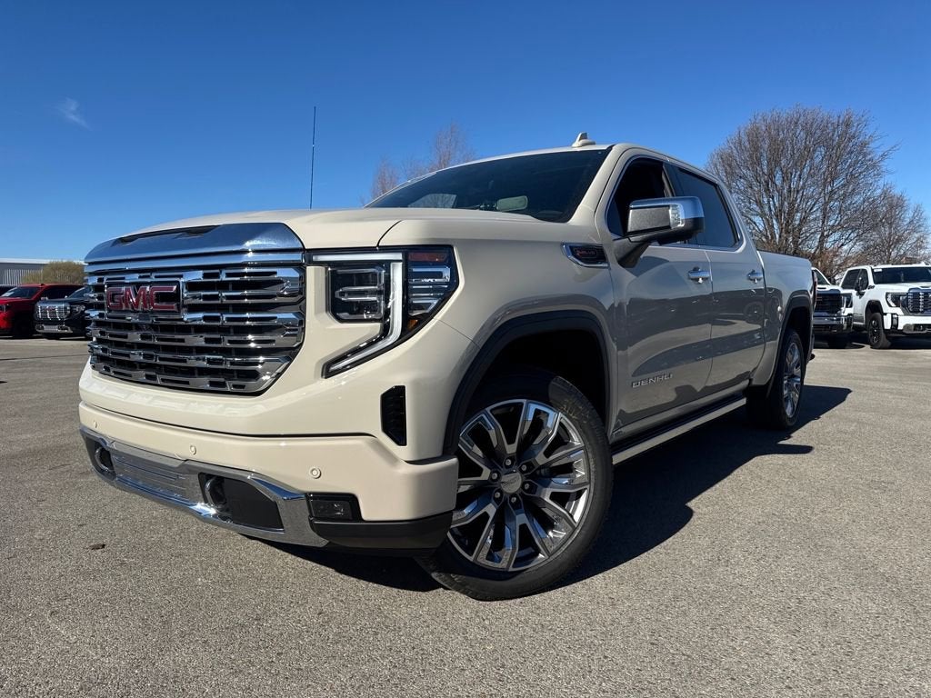 2026 GMC Sierra 1500 Denali in Coastal Dune — front three-quarter view