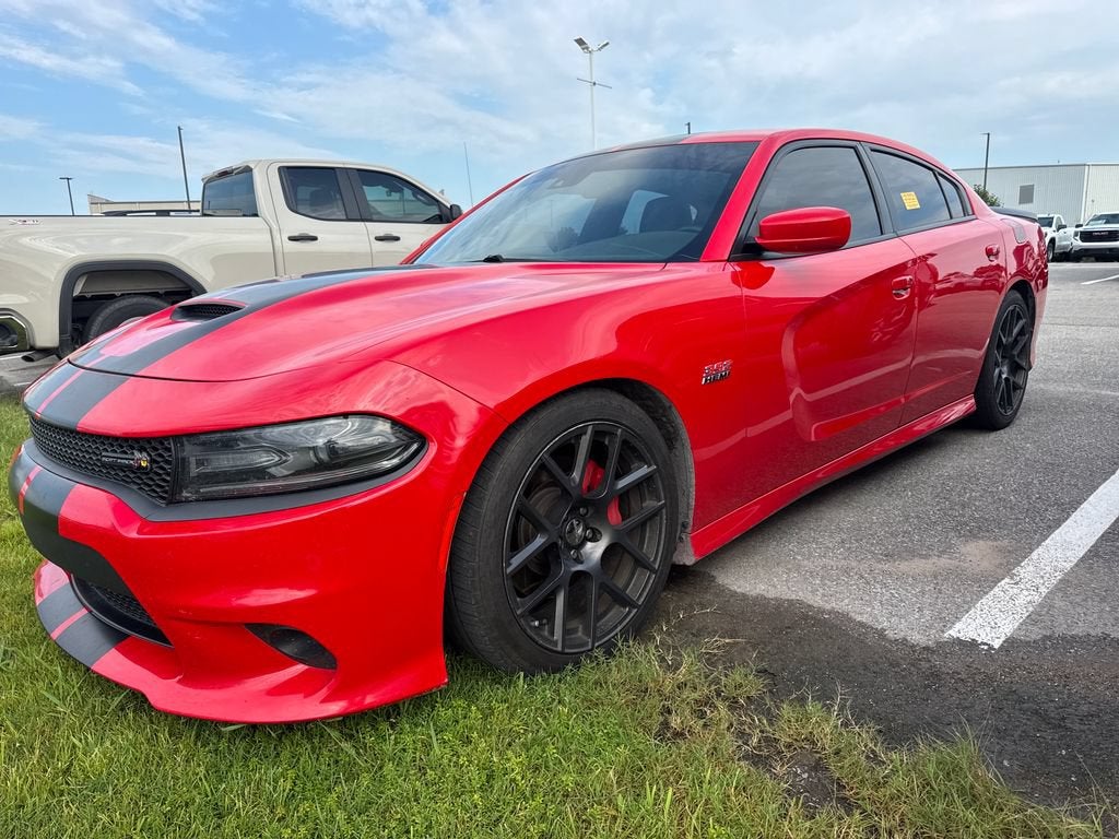 2016 Dodge Charger R/T Scat Pack in Torred Clearcoat — front three-quarter view