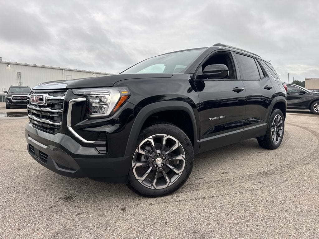 2027 GMC Terrain FWD Elevation in Ebony Twilight Metallic — front three-quarter view