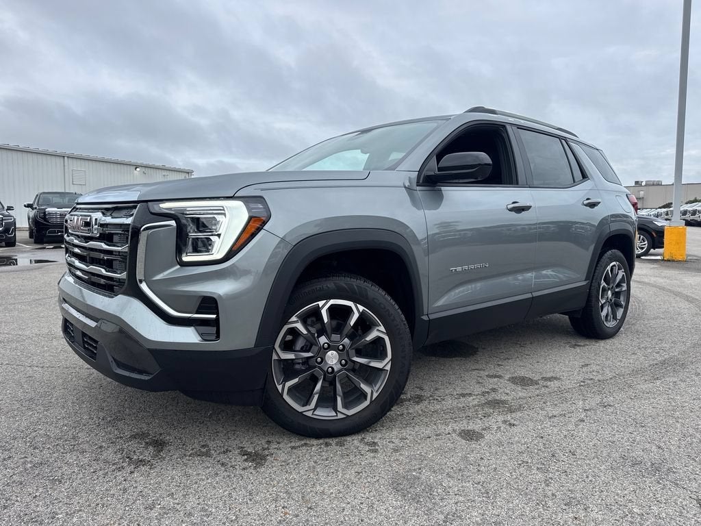 2026 GMC Terrain Elevation in Sterling Metallic — front three-quarter view