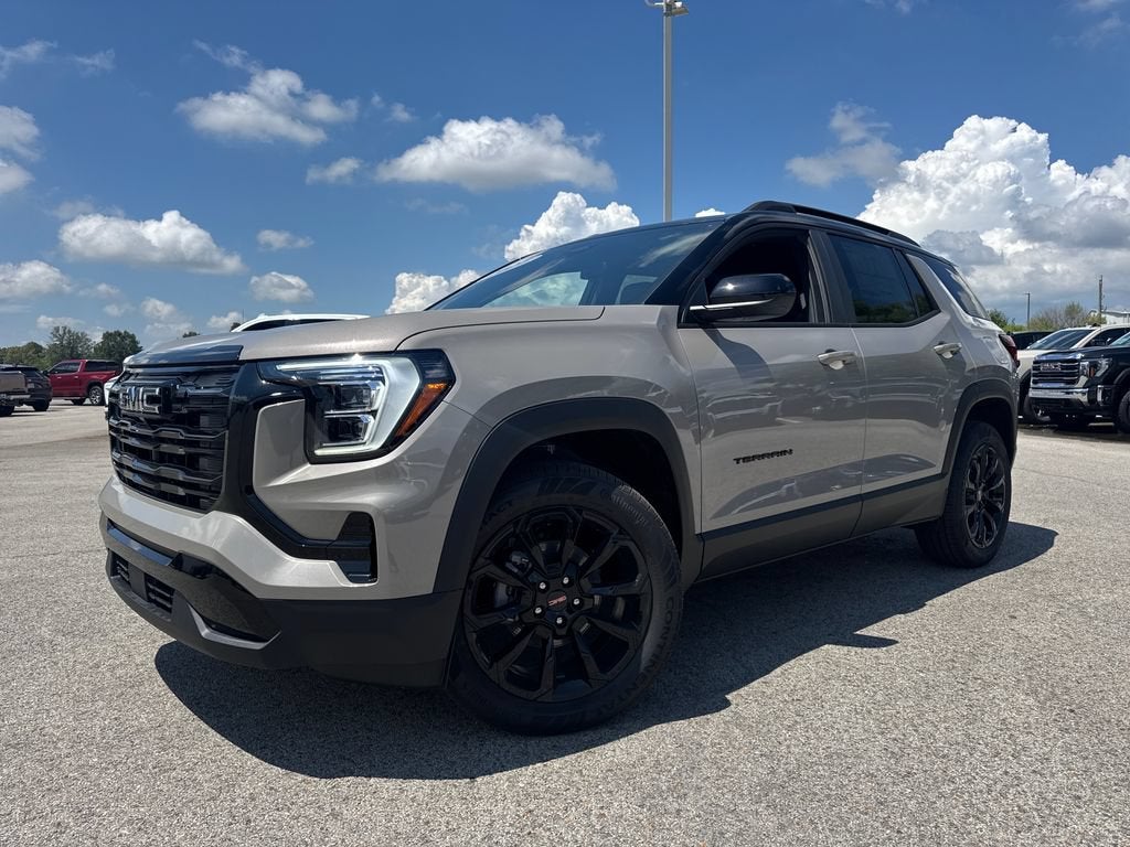 2027 GMC Terrain AWD Elevation in Riverstone Metallic — front three-quarter view