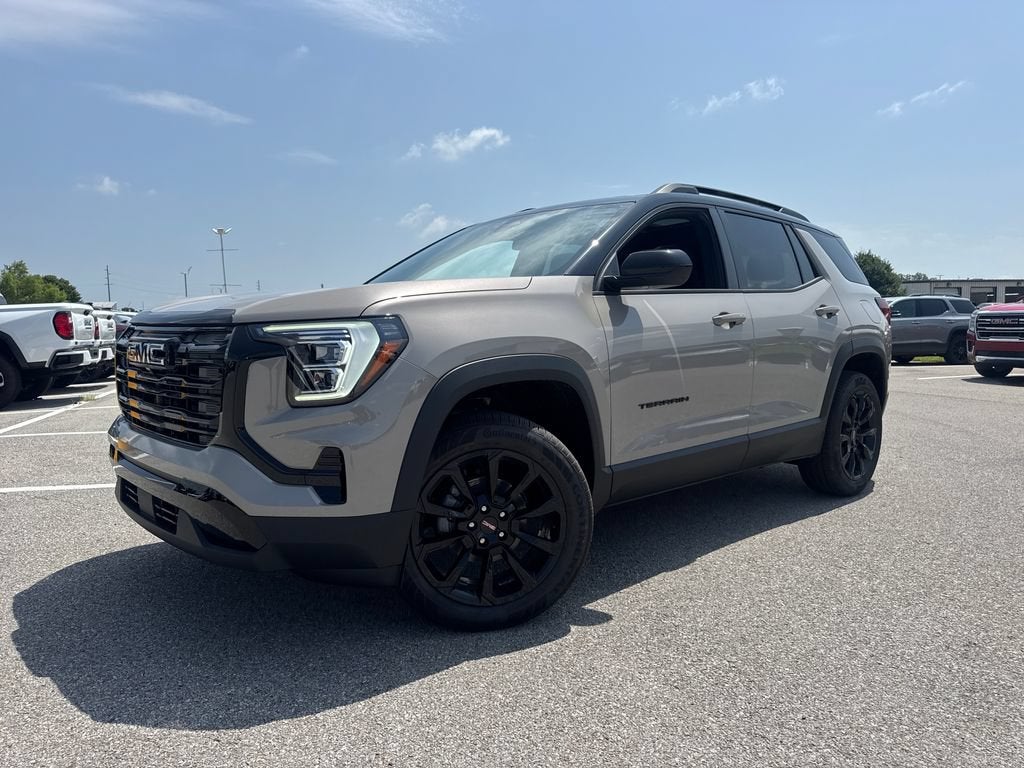 2027 GMC Terrain AWD Elevation in Riverstone Metallic — front three-quarter view