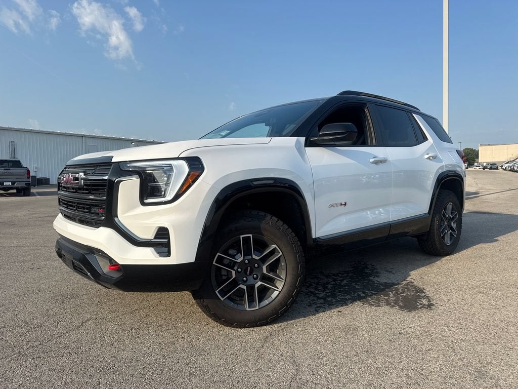 2027 GMC Terrain AWD AT4 in Summit White — front three-quarter view