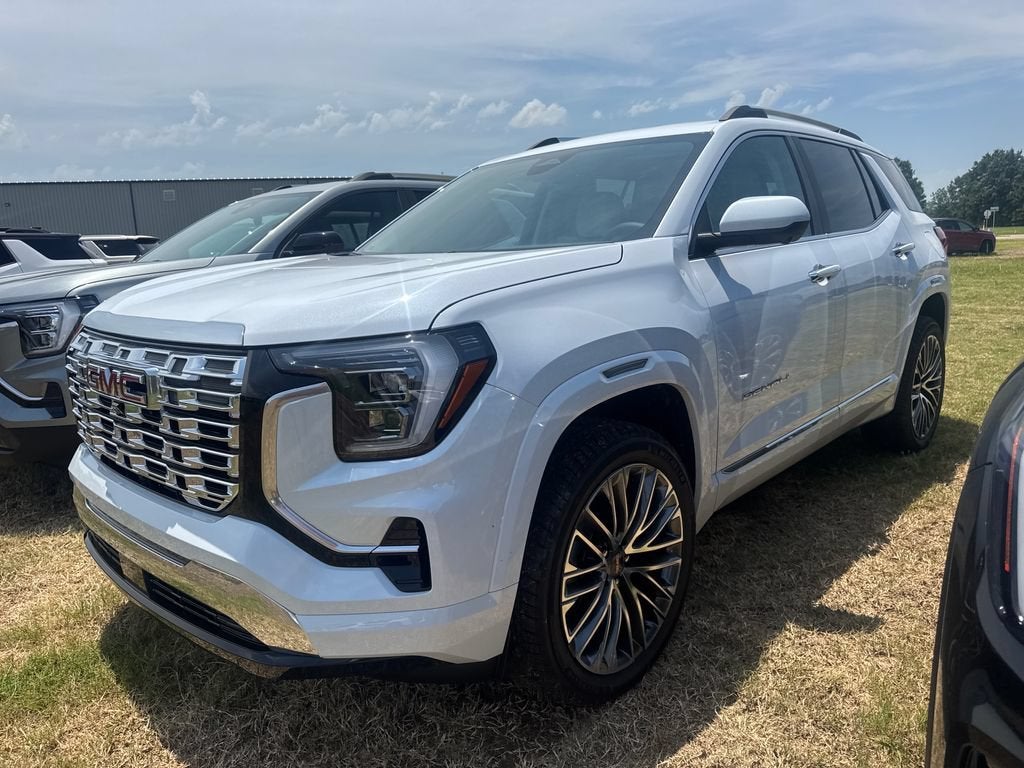 2027 GMC Terrain AWD Denali in Glacier White Tricoat — front three-quarter view