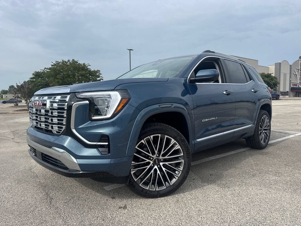 2027 GMC Terrain AWD Denali in Downpour Metallic — front three-quarter view