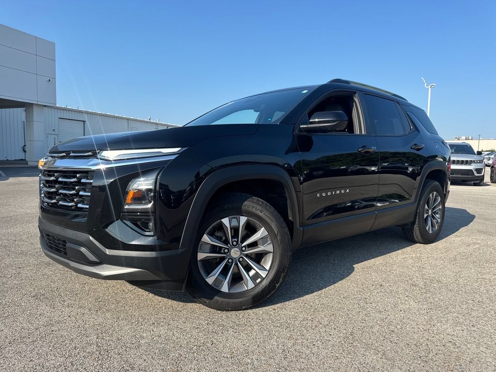 2025 Chevrolet Equinox LT in Mosaic Black Metallic — front three-quarter view