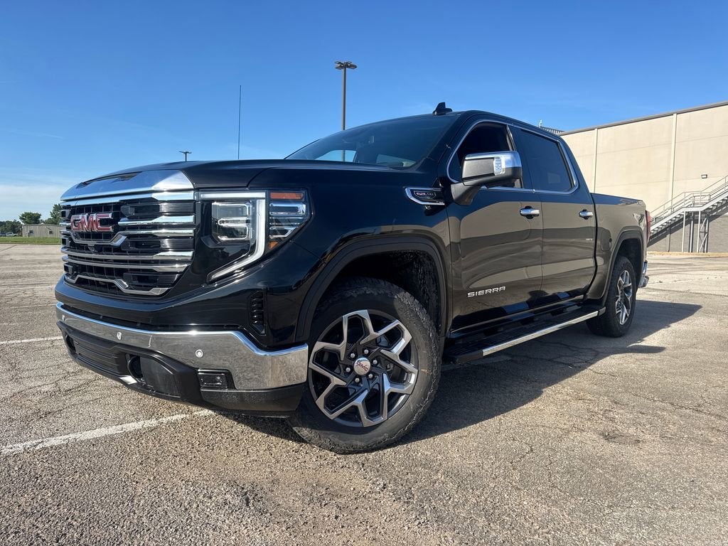2026 GMC Sierra 1500 SLT in Onyx Black — front three-quarter view