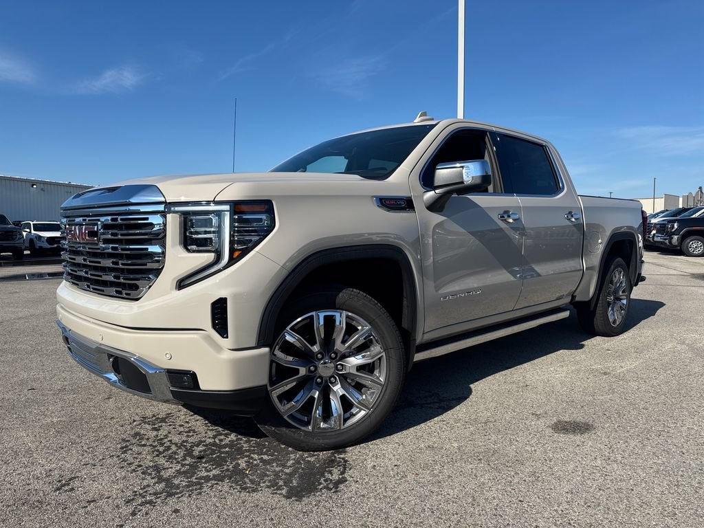 2026 GMC Sierra 1500 Denali in Coastal Dune — front three-quarter view