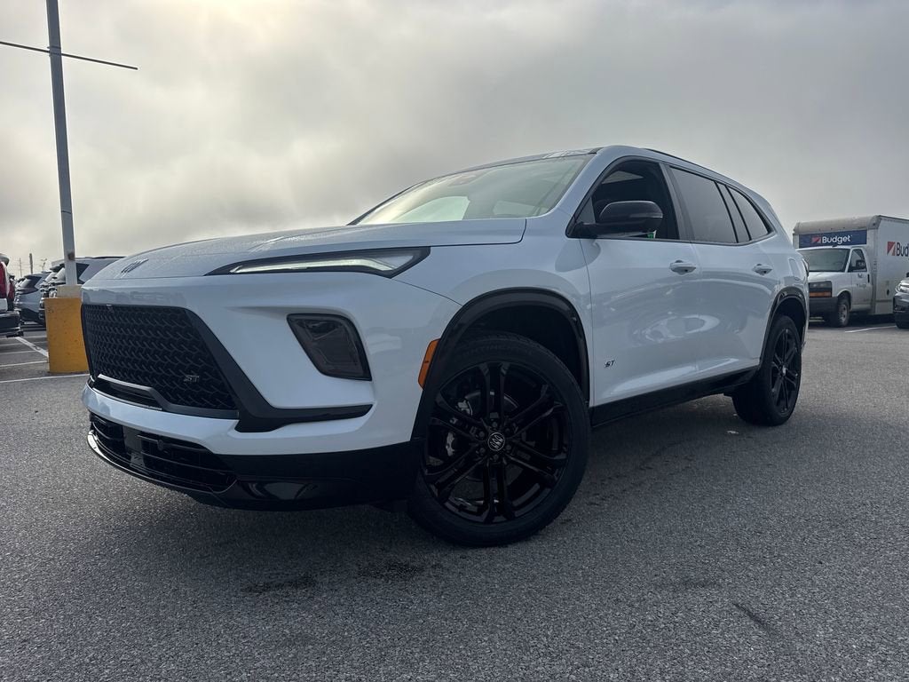 2026 Buick Enclave Sport Touring in Iridescent White Tricoat — front three-quarter view