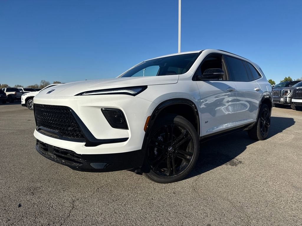 2026 Buick Enclave Sport Touring in Summit White — front three-quarter view