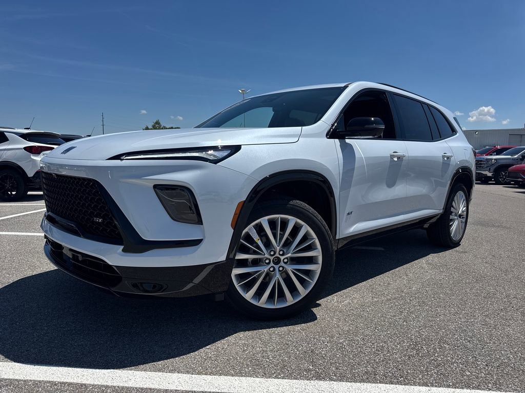 2026 Buick Enclave Sport Touring in Iridescent White Tricoat — front three-quarter view