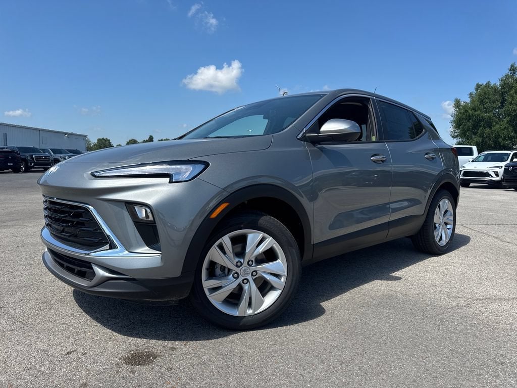 2026 Buick Encore GX Preferred in Moonstone Gray Metallic — front three-quarter view