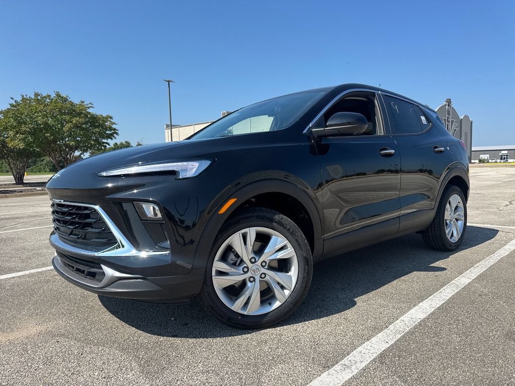 2026 Buick Encore GX Preferred in Ebony Twilight Metallic — front three-quarter view