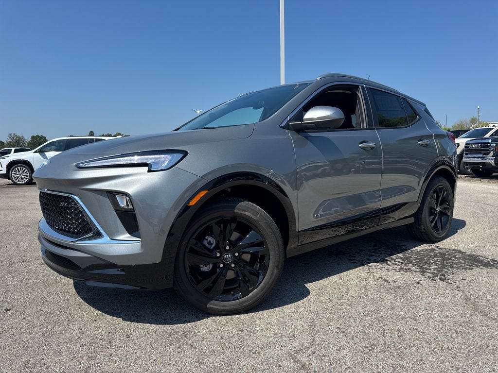 2026 Buick Encore GX Sport Touring in Moonstone Gray Metallic — front three-quarter view