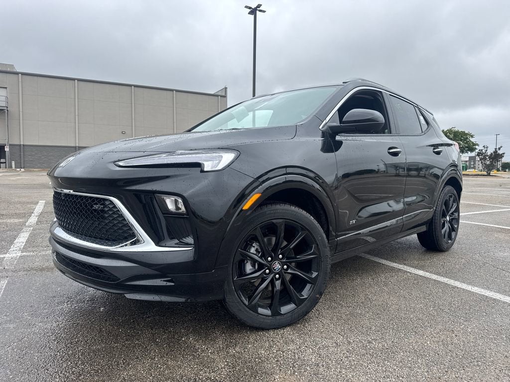 2026 Buick Encore GX Sport Touring in Ebony Twilight Metallic — front three-quarter view