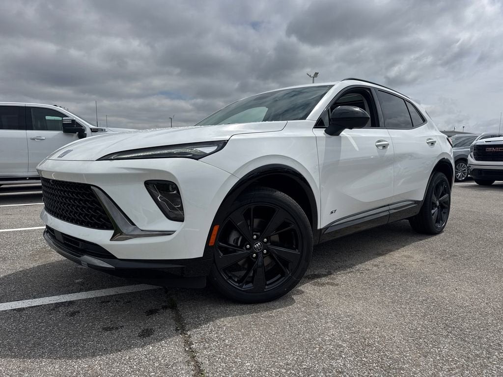 2026 Buick Envision Sport Touring in Summit White — front three-quarter view
