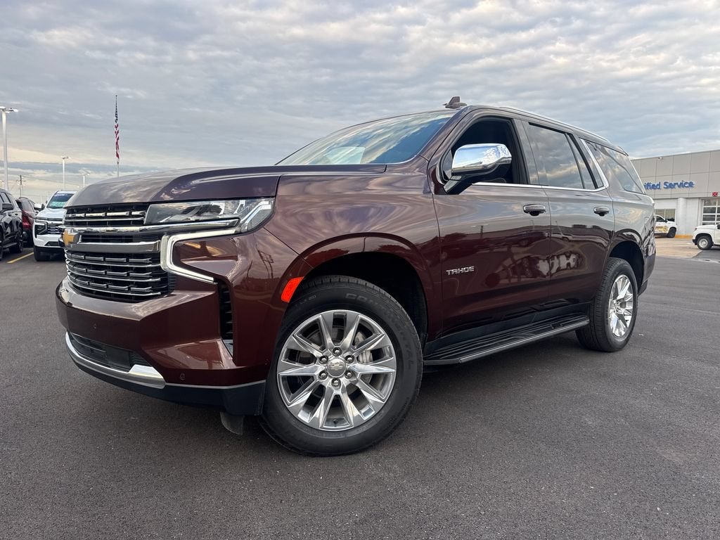 2023 Chevrolet Tahoe Premier in Auburn Metallic — front three-quarter view