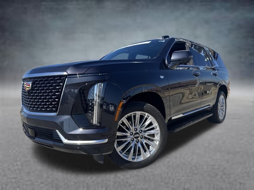2025 Cadillac Escalade Premium Luxury in Galactic Gray Metallic — front three-quarter view
