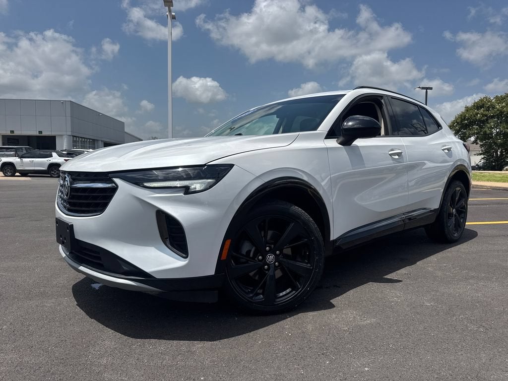 2023 Buick Envision Preferred in White Frost Tricoat — front three-quarter view