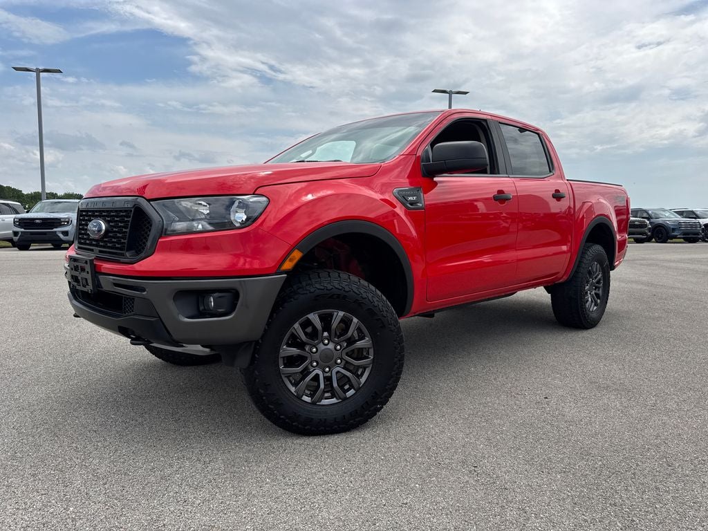 2022 Ford Ranger XLT in Race Red — front three-quarter view
