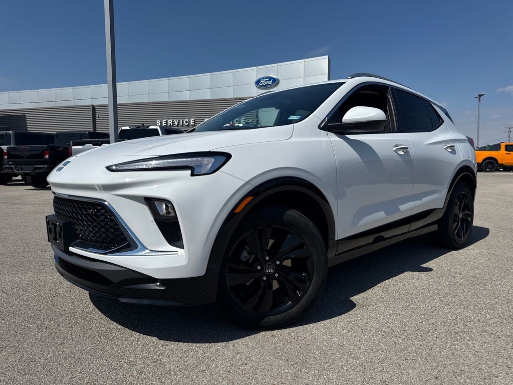 2024 Buick Encore GX Sport Touring in Summit White — front three-quarter view